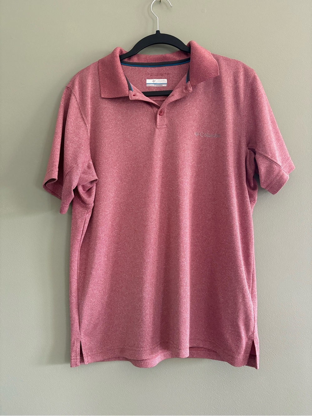 Columbia Men's Heathered Rose Polo - Short Sleeve Performance Shirt
